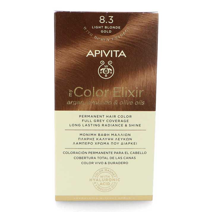 Apivita Tinte New - My Color Elixir N8.3 para Cabello - Resultados Profesionales y Naturales