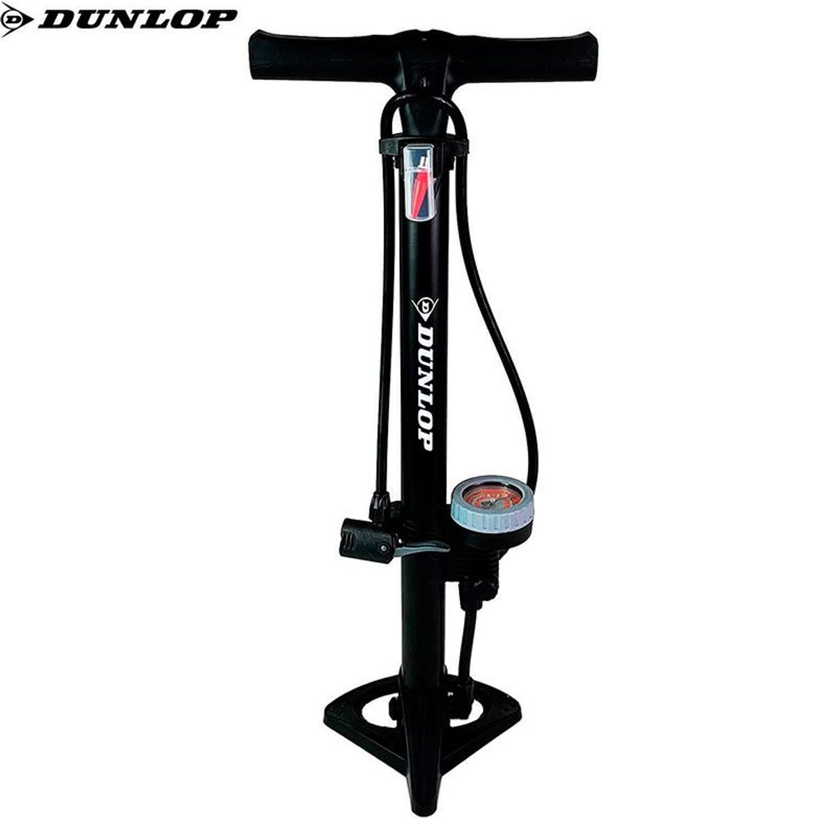 Bomba para bicicleta Dunlop con manómetro 6 bares negro 61,5x20,5 cm