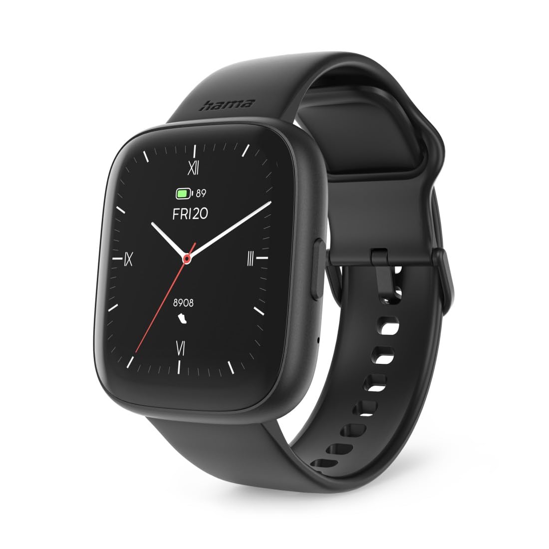 Hama | Reloj Inteligente con función de teléfono y GPS. (Smartwatch con Llamadas Bluetooth, Pulsómetro Deportivo Impermeable IP68, Monitor de sueño y Actividad 46mm) Negro.
