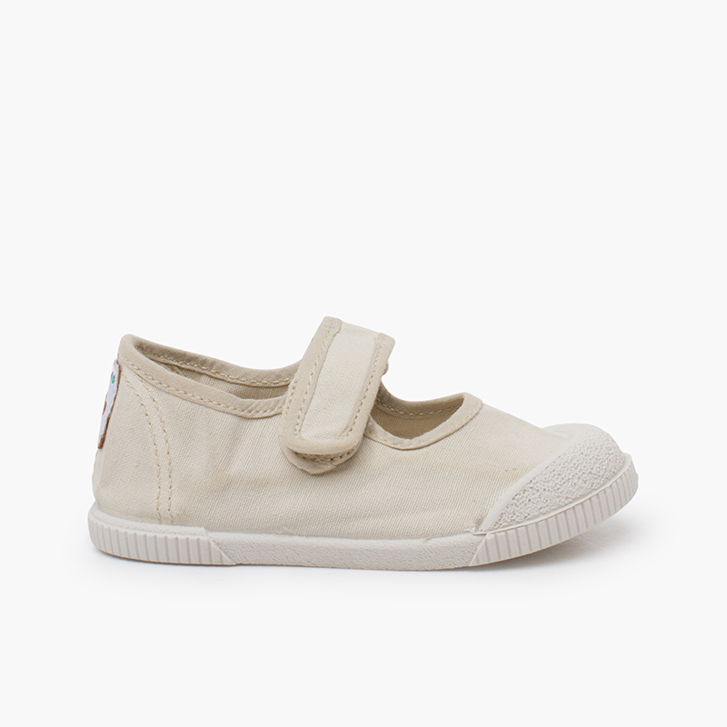 Pisamonas Merceditas puntera barefoot lona lavada