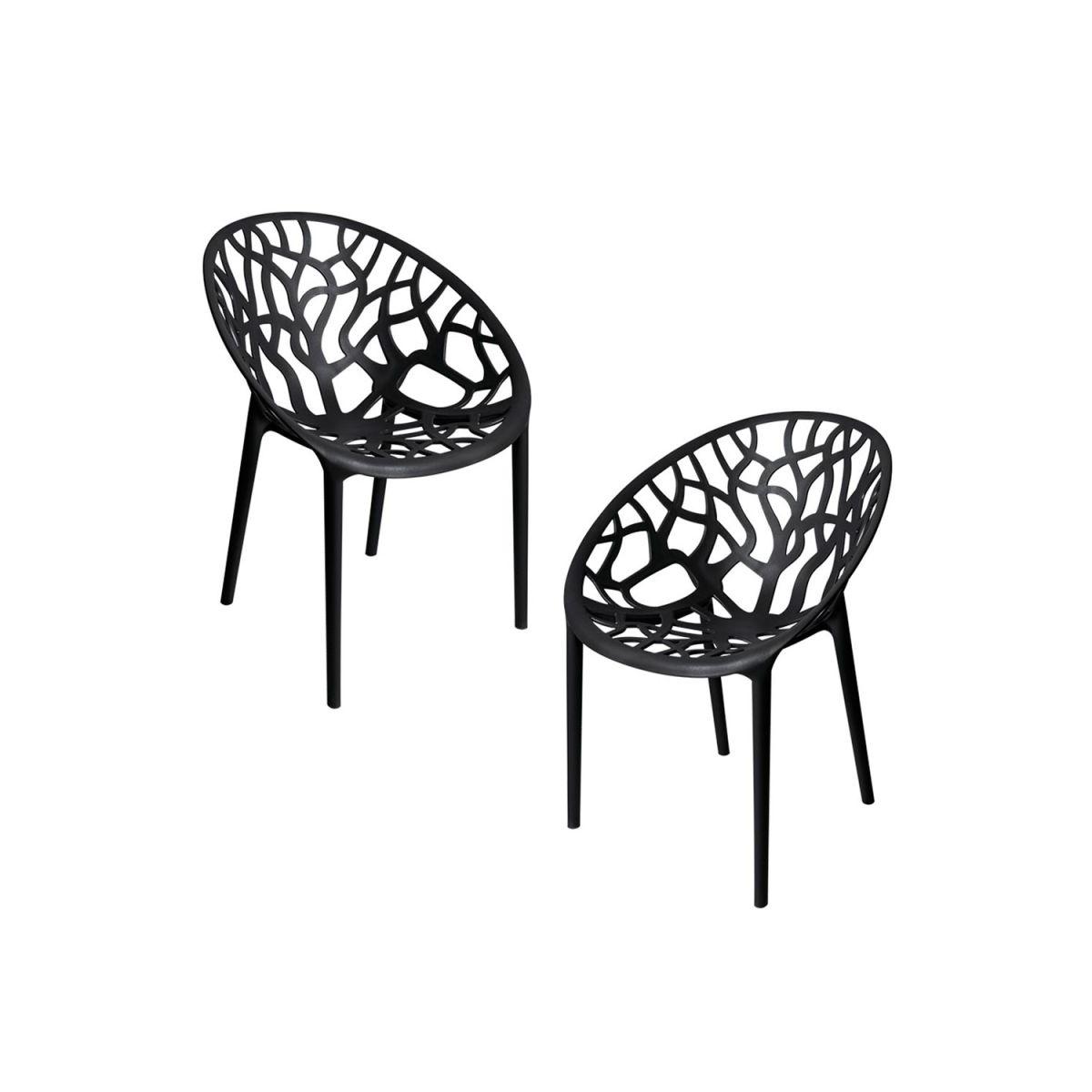 Regalos Miguel - Packs Sillas Jardín - Pack 2 Sillas Nido - Negro