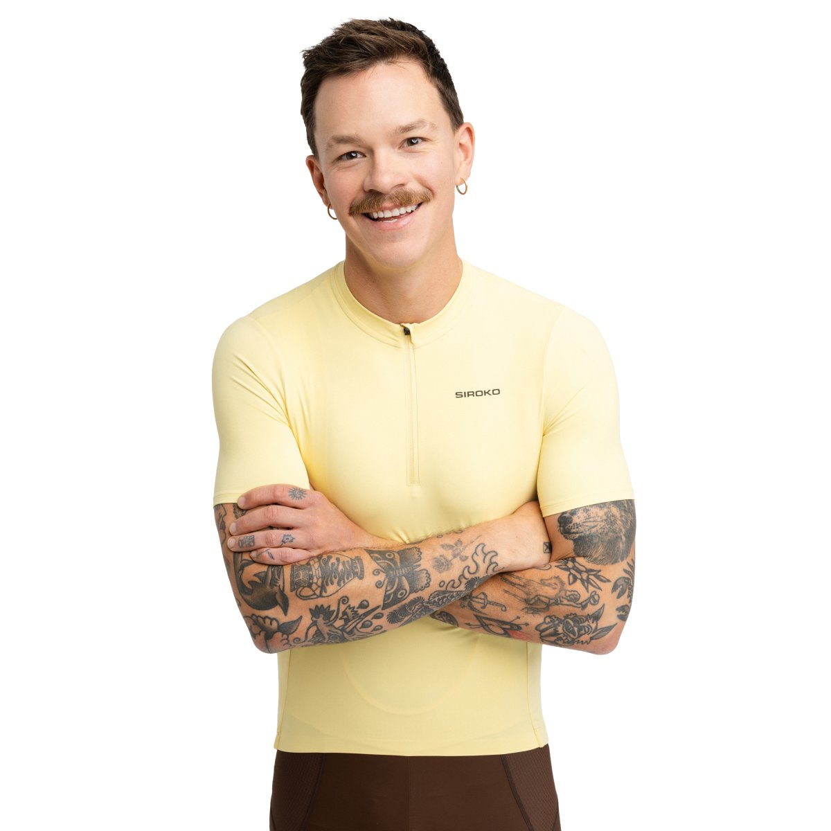 SIROKO - Maillot Manga Corta GM5 TERRAQUEST Media Cremallera Gravel Cycling para Hombre_