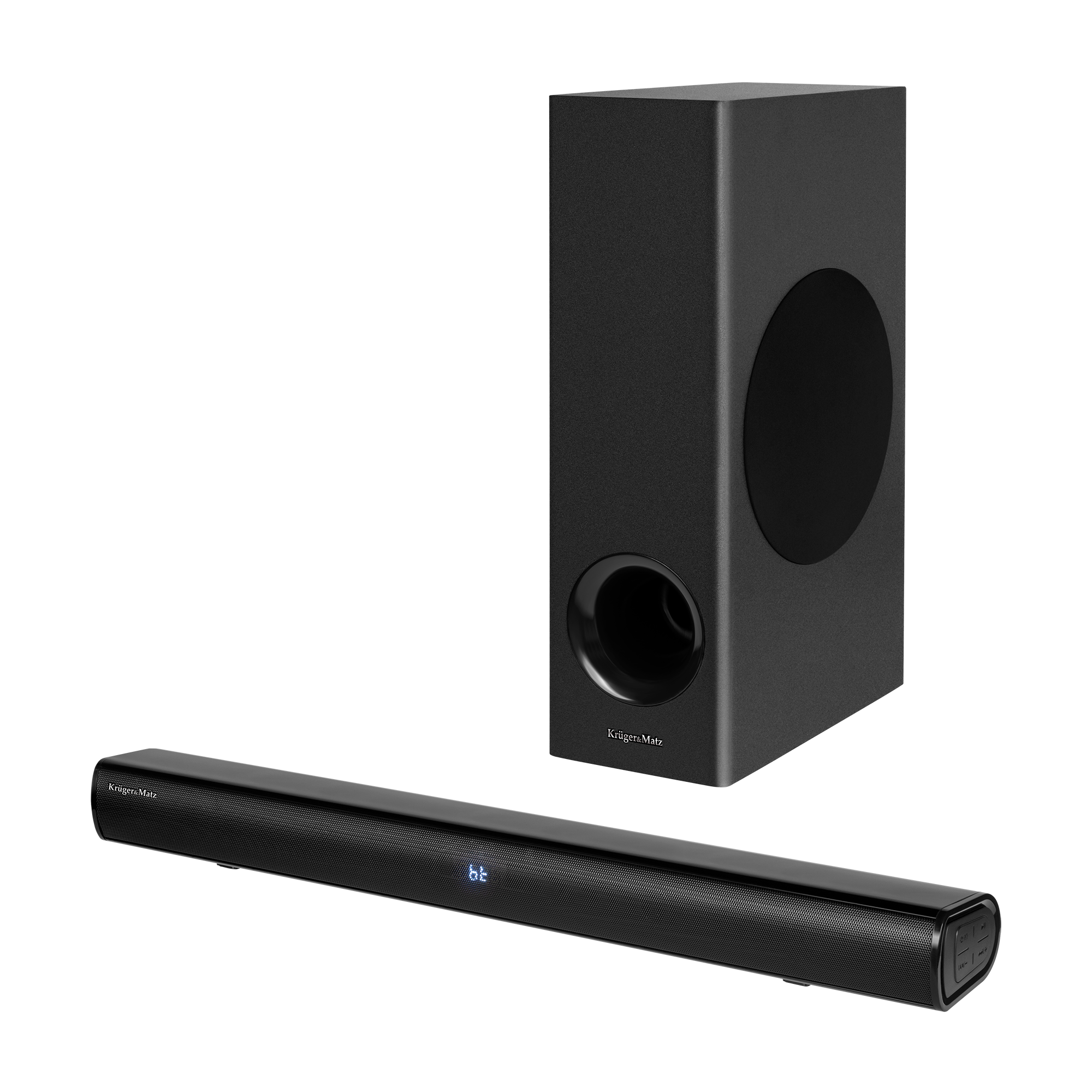 Barra de sonido Kruger&Matz Planet 2.1 con subwoofer, Bluetooth 5.3, USB, entrada auxiliar y HDMI