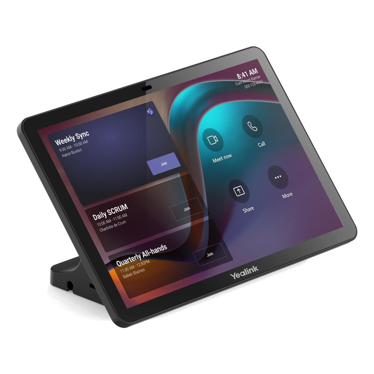 Yealink CTP25 pantalla para sala de reuniones 25,6 cm (10.1") 1280 x 800 Pixeles IPS 802.11a, 802.11b, 802.11g, Wi-Fi 4 (802.11n), Wi-Fi 5 (802.11ac), Wi-Fi 6 (802.11ax) Negro Bluetooth
