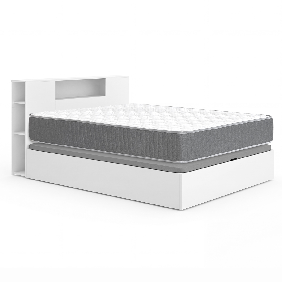 Pack ahorro matrimonio Canapé con Cabecero Ten y Colchón viscoelástico y muelles Aurea 150 x 190 cm| Montaje Incluido (Solo canapé)