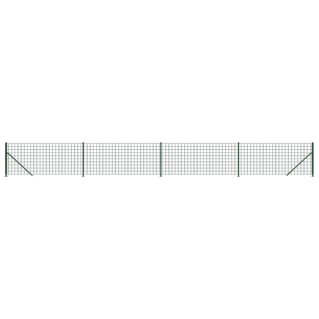 Vidaxl Cerca de Alambre con Brida 1,1x10 M Color Verde, Antracita para Plantas y Animales
