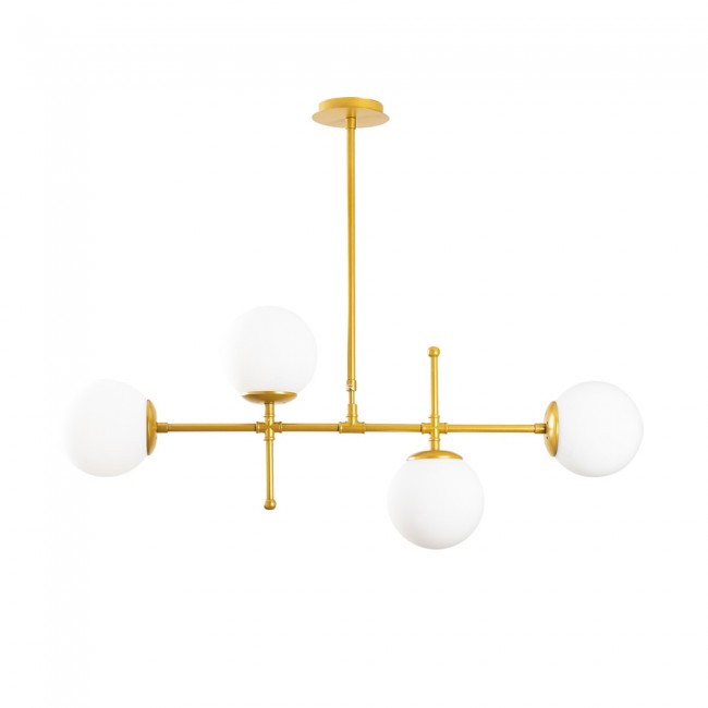 Wonderlamp Lámpara de techo Garet Dorado 4 luces de metal