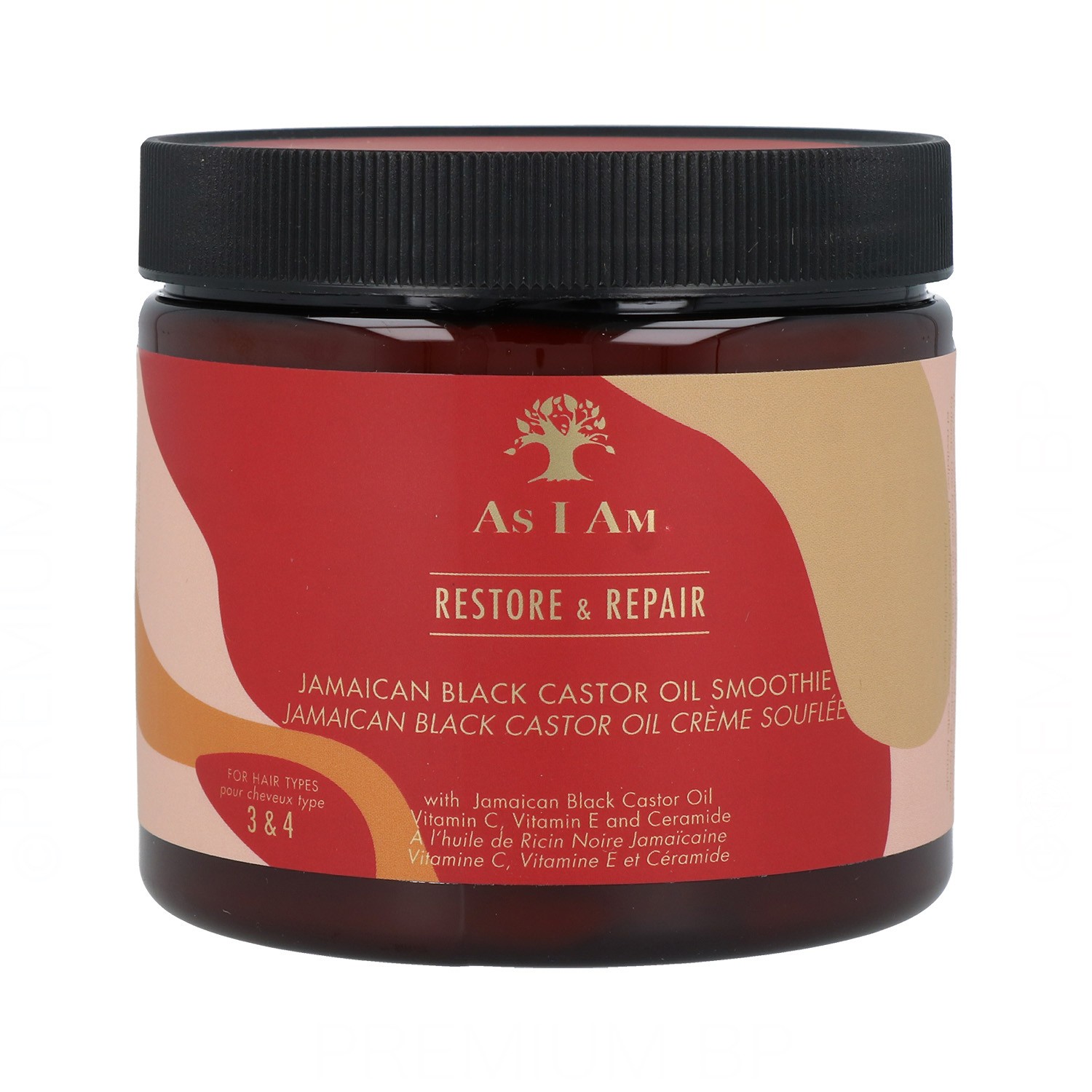 As I Am - As i am jamaican black castor oil smoothie crema 454g/16oz, ideal para cabellos tipo 3 (rizado) y tipo 4 (muy rizado/afro).