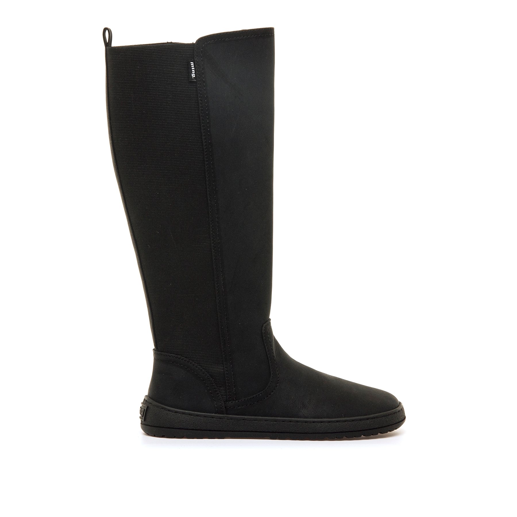 Mustang-MTNG botas planas barefoot mujer free alask negro con cierre cremallera y tipo de puntera redonda