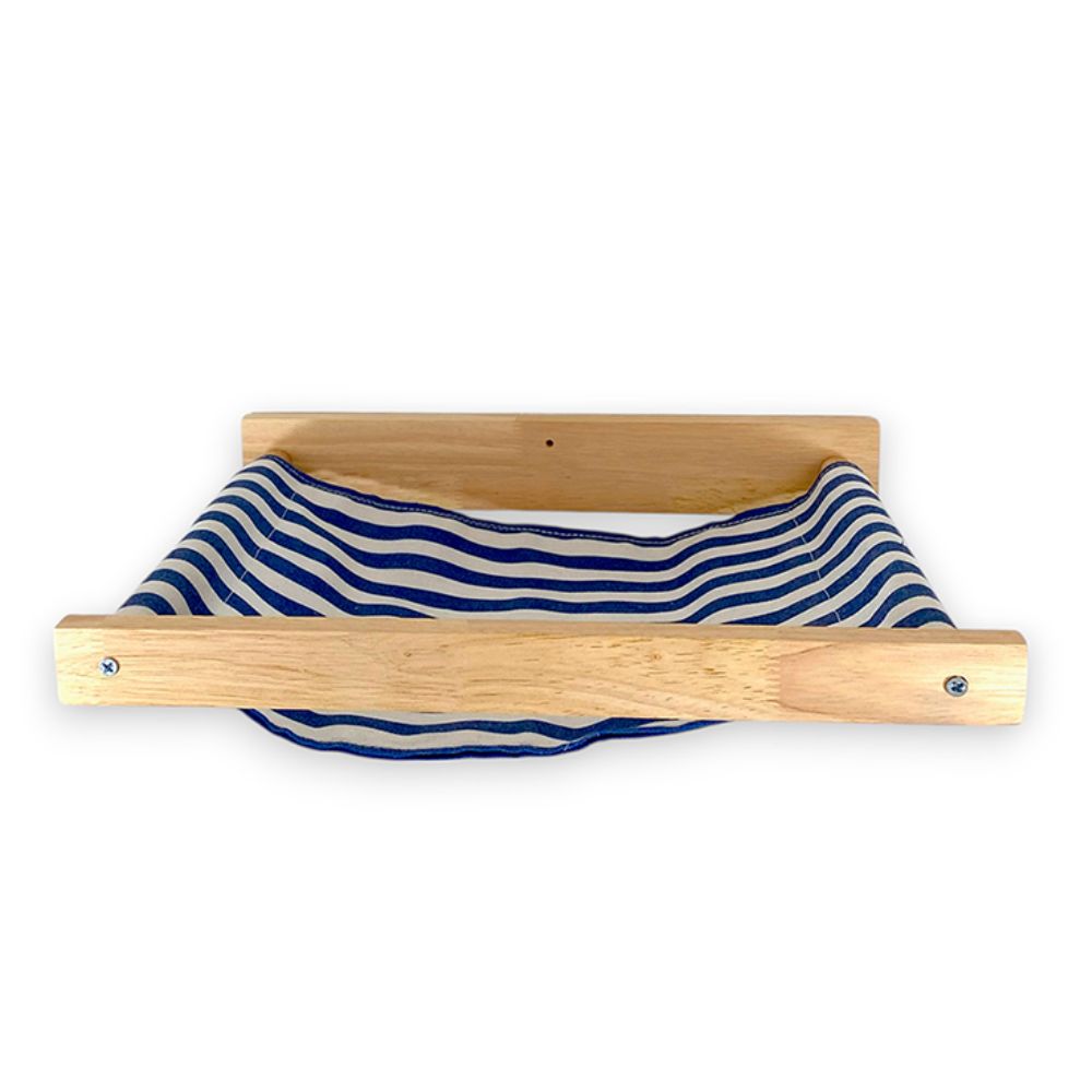 Cama Colgante de Pared para Gatos Bahía | Hamaca Elevada de Madera y Tela Resistente | Descanso en Altura Ahorra Espacio | Althea Living