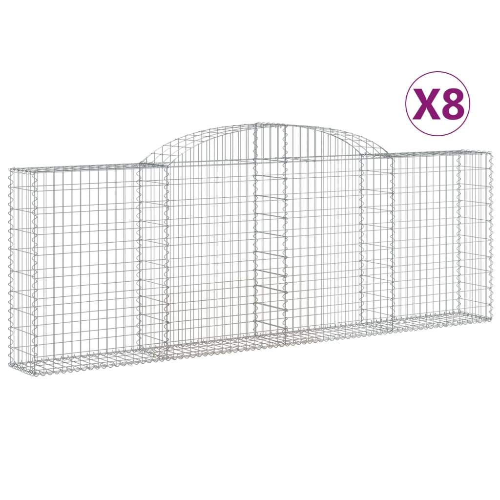 Vidaxl Cestas de Gaviones Arco Hierro 300x30x40/60cm