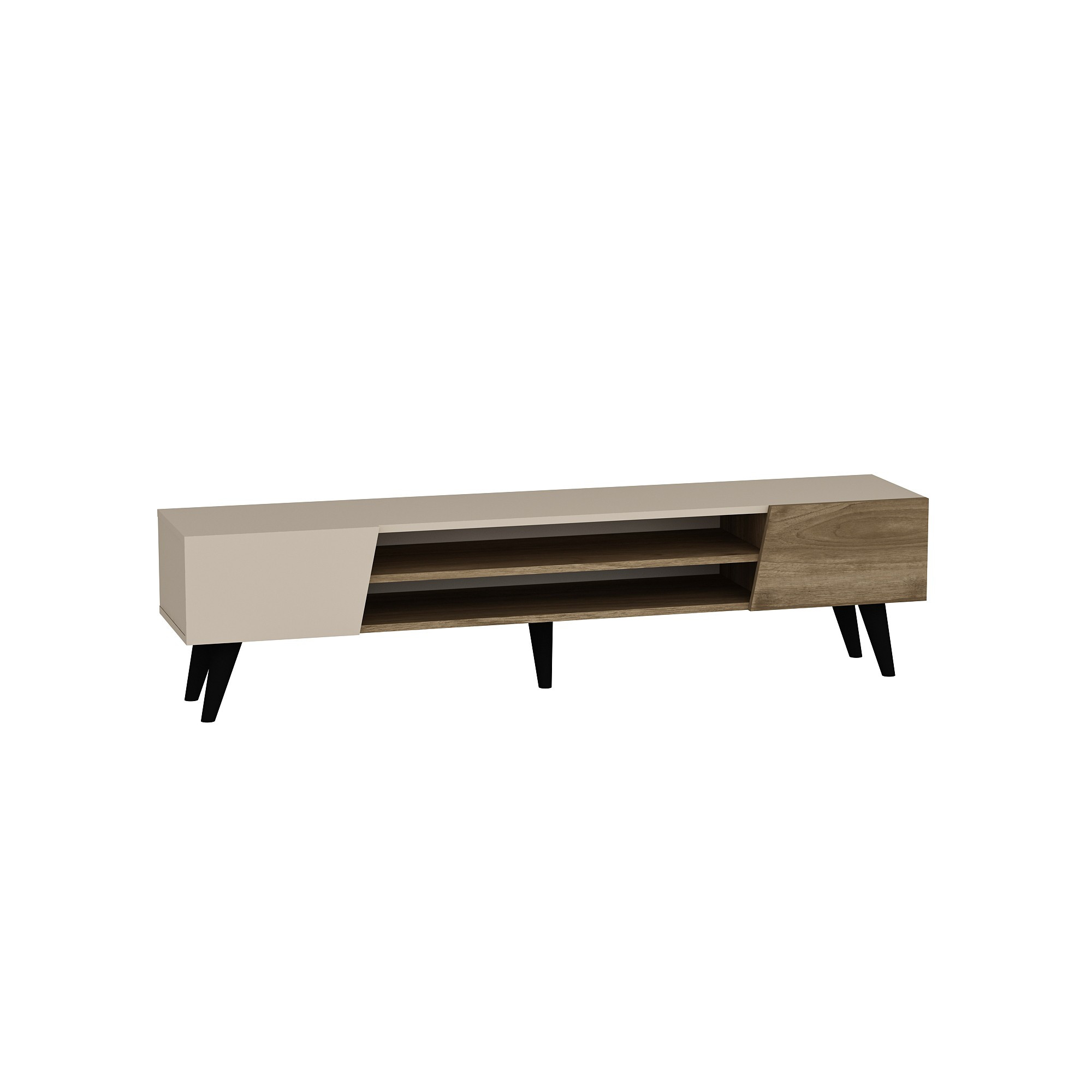 Habitat y Jardin - Soporte de TV de madera "Clark" - 180 x 37 x 45 cm - Marrón