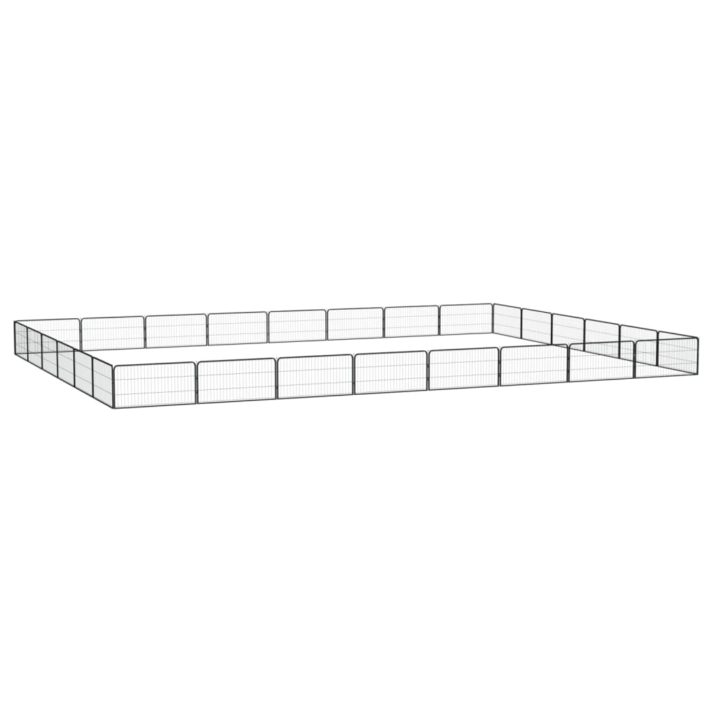 vidaXL Corral para Perros Acero con Recubrimiento en Polvo Cachorros Dimensiones 100x100x50 cm (4 paneles),  300x100x50 cm (8 paneles),  400x200x50 cm (12 paneles) y mas
