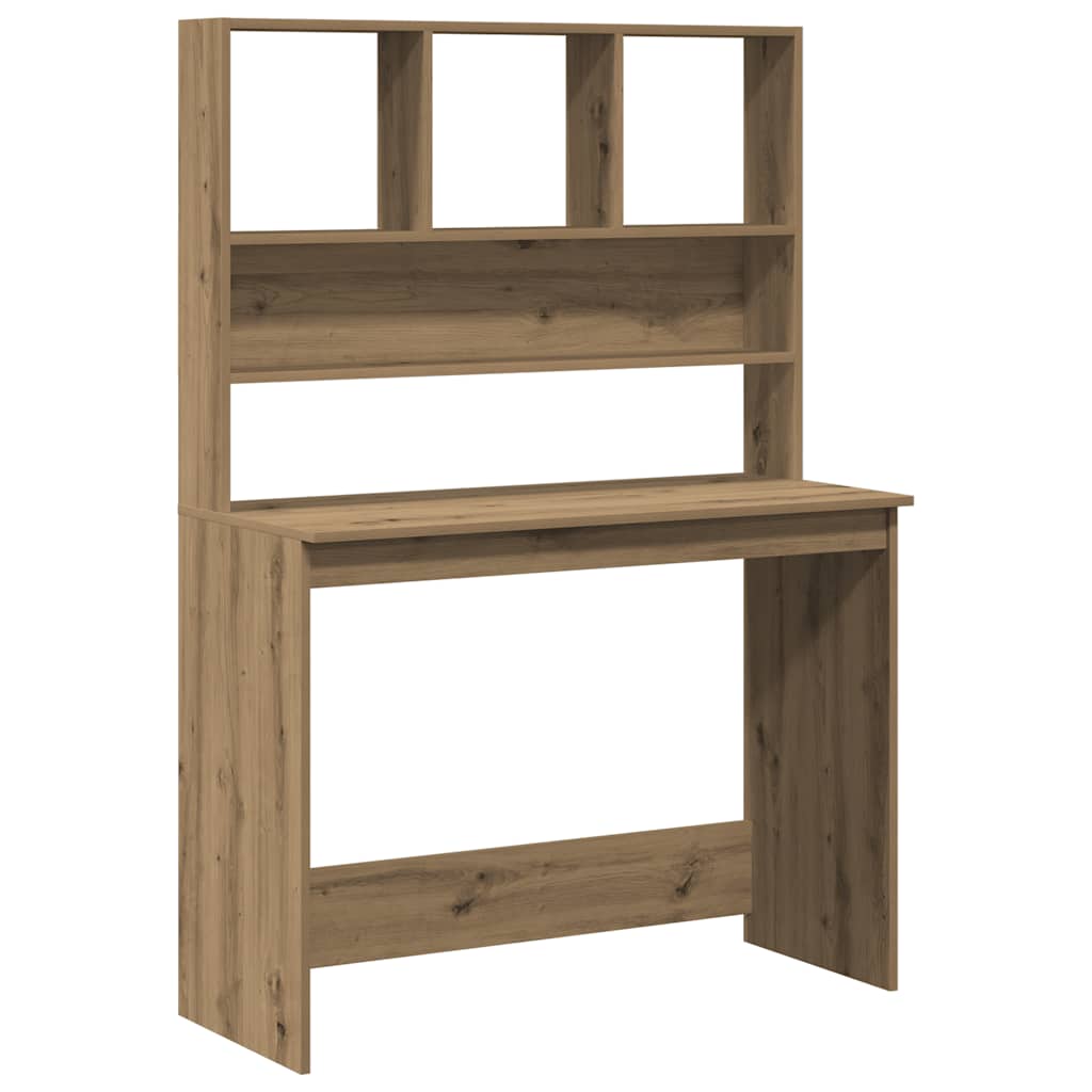 vidaXL Escritorio estantes madera roble artisian 102x45x148 cm