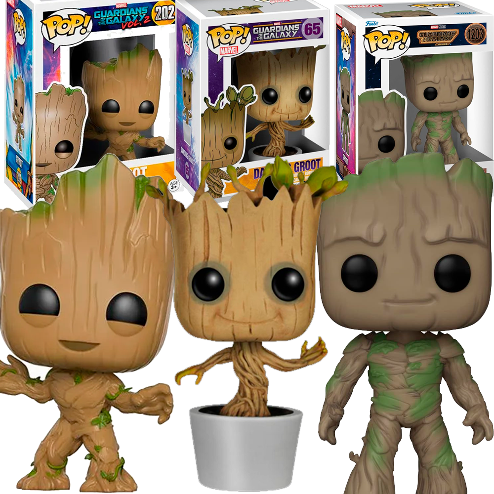Funko Pack 3 Funkos Groot Baby Dancing Vol 3 Guardianes de la Galaxia  Funko Pop 650 202 1203