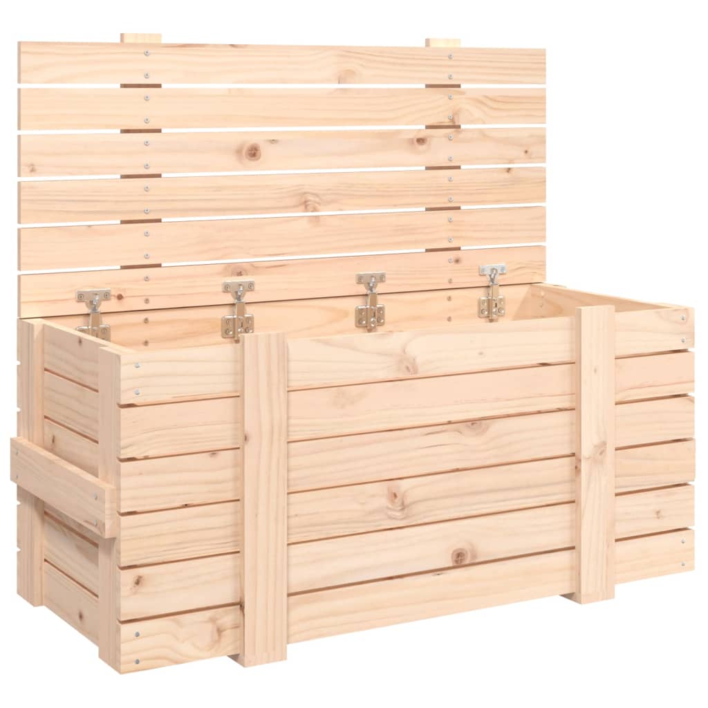 vidaXL Caja almacenaje 91x40,5x42 cm Color Marrón miel,  Natural,  Blanco y mas