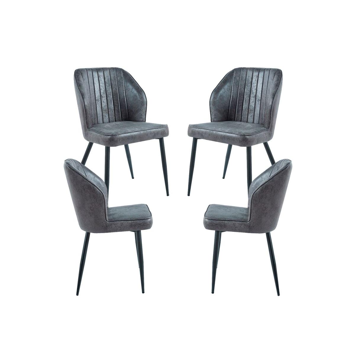 Regalos Miguel - Packs Sillas Comedor - Pack 4 Sillas Wenye - Gris