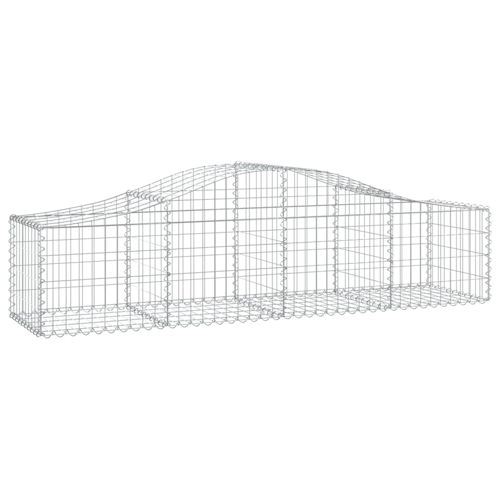 vidaXL Cestas de gaviones 7 uds forma de arco hierro 200x50x40/60 cm