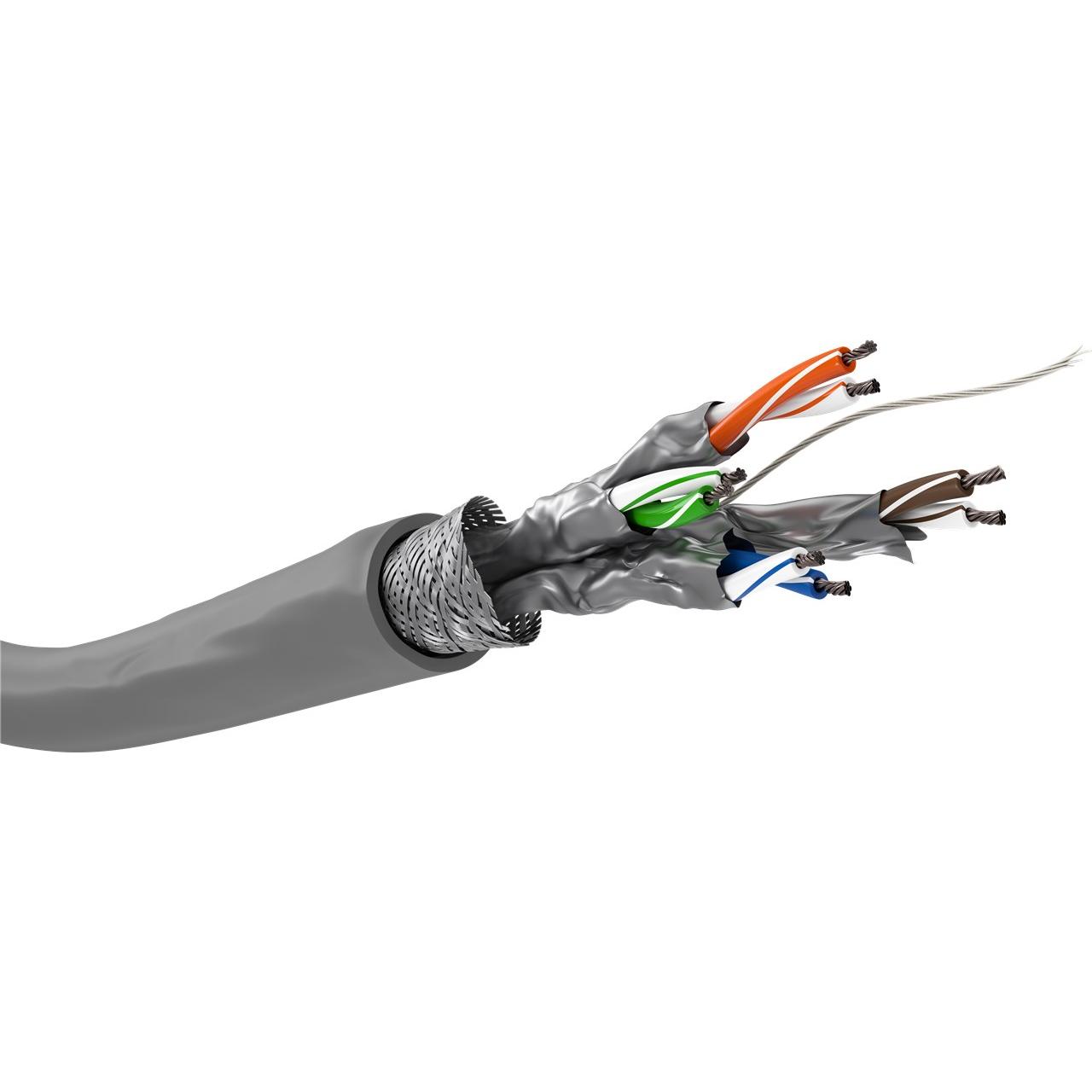 Goobay 93954 cable de red Gris 100 m Cat6 S/FTP (S-STP)