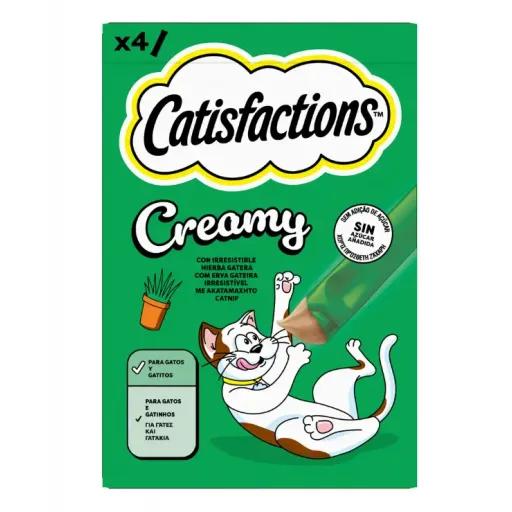 Catisfactions Premios Para Gatos Creamy Hierba Gatera para Gatos - 4x10 gr