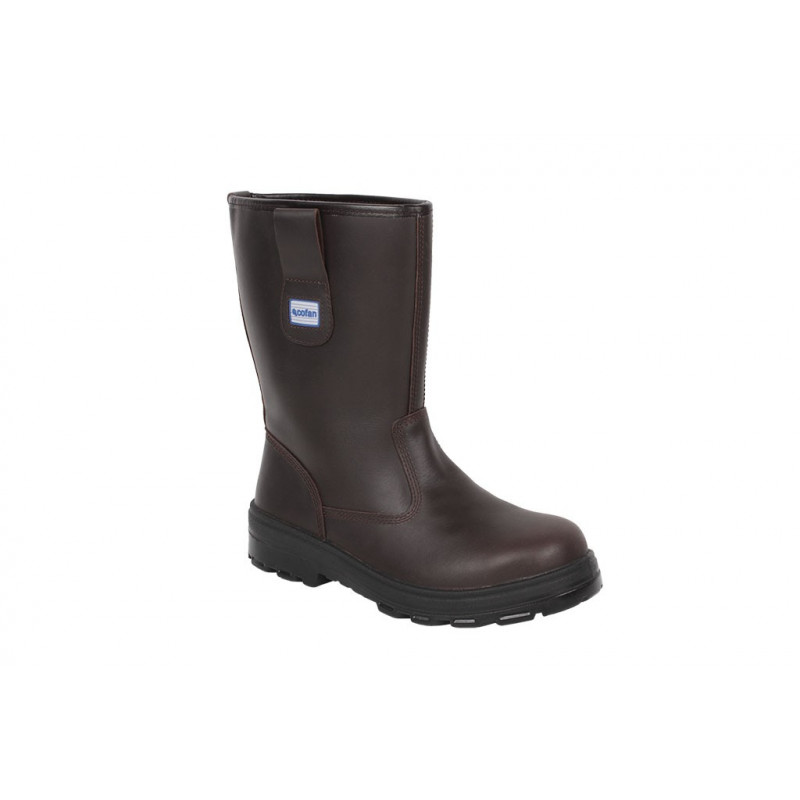 Bota de Piel Forrada Seguridad S3 Modelo Megan Color Marrón - Tallas de 37 a 47 COFAN