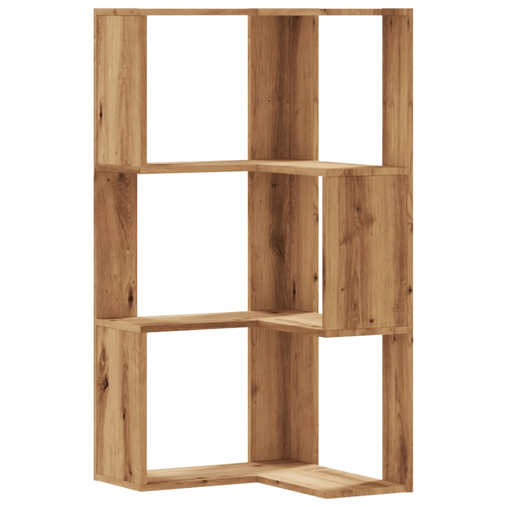 Vidaxl Estantería de Esquina 3 Niveles Madera 50x50x102cm Blanco