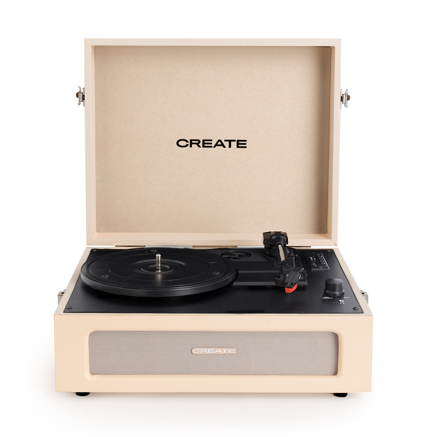 CREATE - RECORD PLAYER RETRO - Tocadiscos Retro con Bluetooth, USB, SD, MicroSD y Mp3
