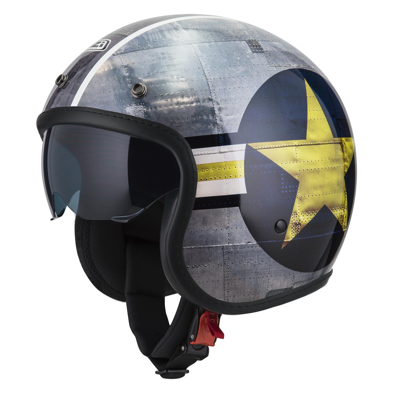 NZI Casco de Moto Jet Rolling 4 Sun Personalizado UNECE R.22.05 - Tallas XS-XXL