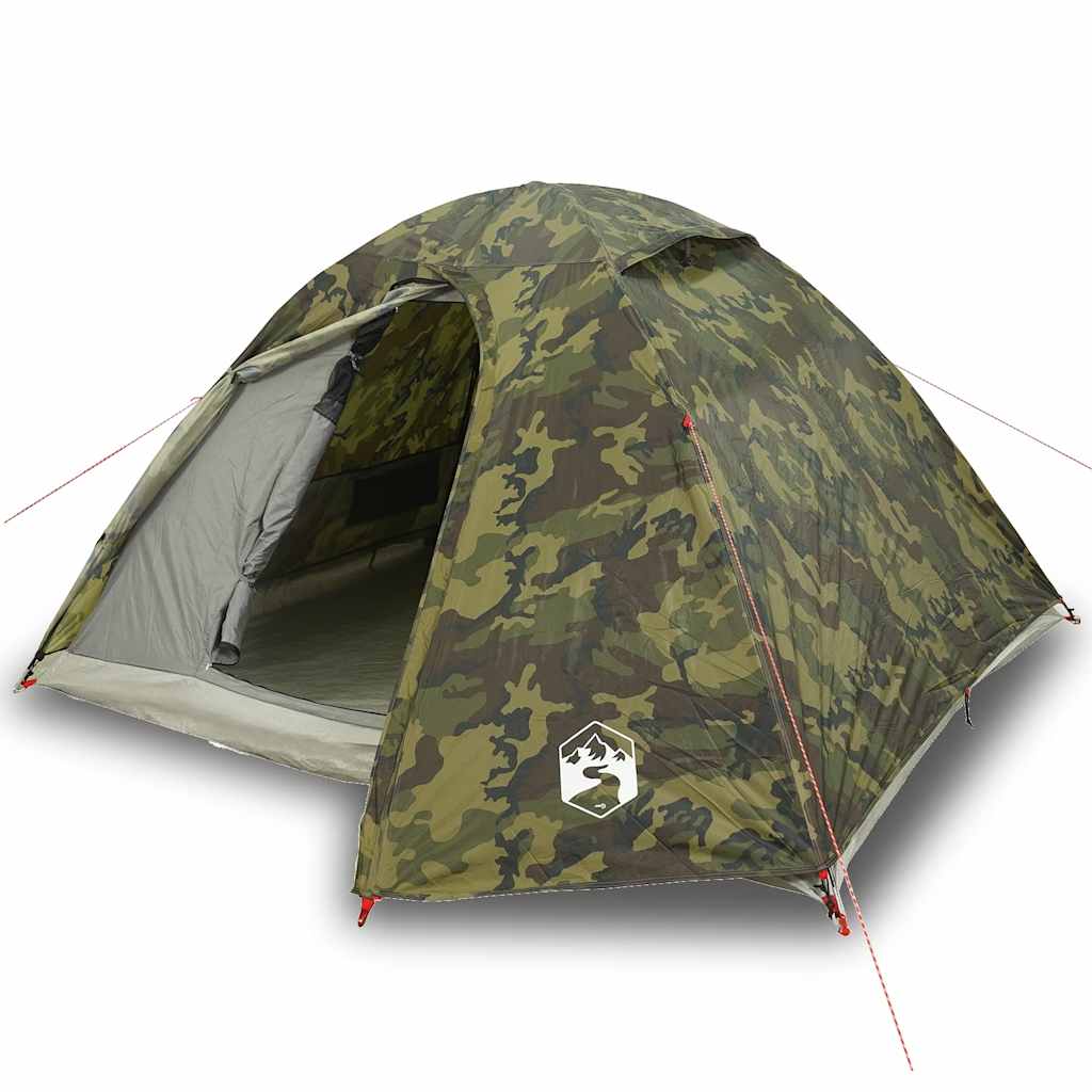 vidaXL Tienda de campaña iglú para 3 personas impermeable camuflaje