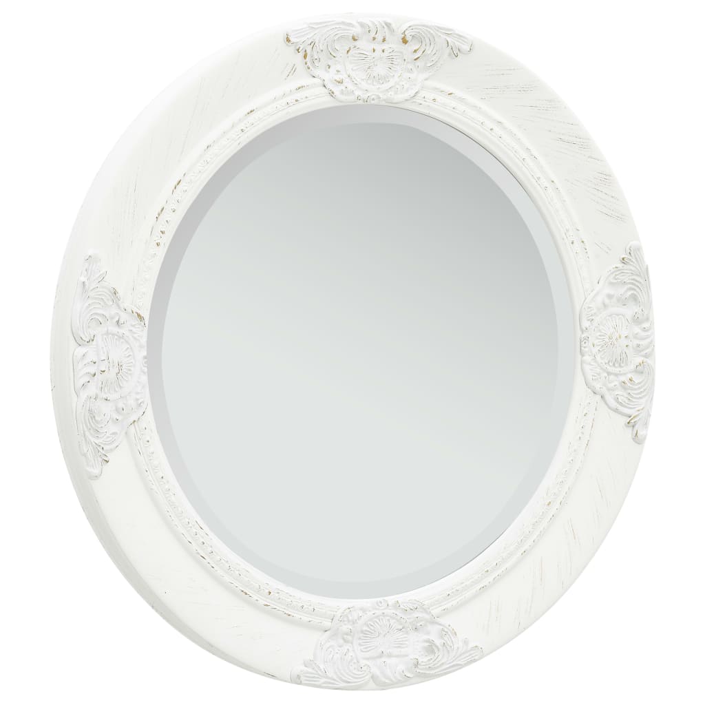 vidaXL Espejo de Pared Estilo Barroco 50 cm Colgante Retro Antiguo Color Blanco,  Dorado,  Negro y mas