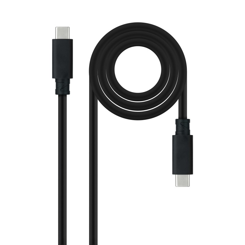 Nanocable - Cable USB 3.1 Gen2 10Gbps 5A, 4K/60Hz, USB-C/M-USB-C/M, Negro, 0.5 m 10.01.4100