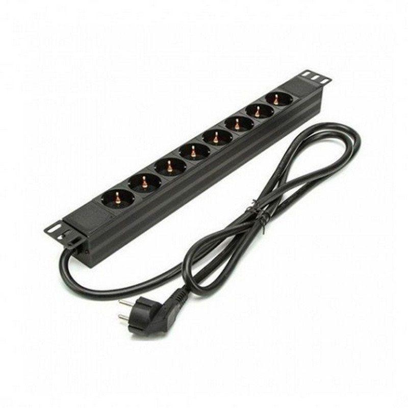Regleta Phasak BNS 3518/ 8 Tomas de Corriente/ Negro