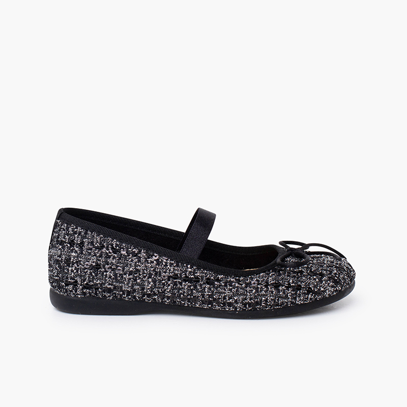 Pisamonas Merceditas elástico tweed brillo