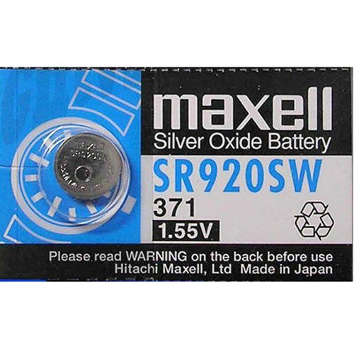 CABLEPELADO Pila de Boton oxido Plata | Pila 371 | Pila SR920SW | Voltaje de la Pila: 1,55 V | Capacidad de batería: 50 mAh | 1 Unidad
