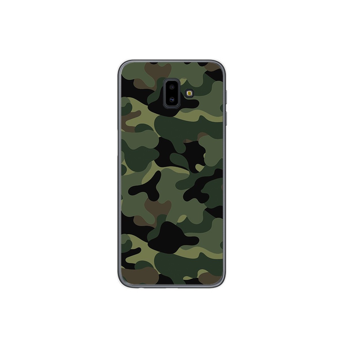 Tumundosmartphone Funda Gel Tpu para Samsung Galaxy J6+ Plus Diseño Camuflaje Dibujos
