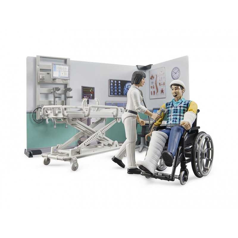 Bruder Bworld Enfermería de Emergencia con Accesorios - Diversión Garantizada