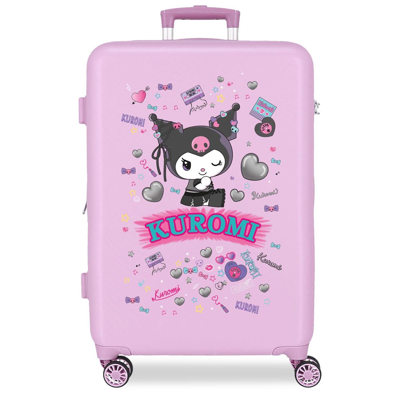 Maleta mediana Sanrio Kuromi Retro Pop 65x46x23cm