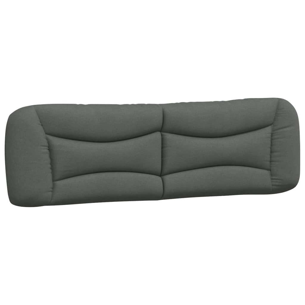 vidaXL Cabecero de cama acolchado Hvar tela gris oscuro 180 cm