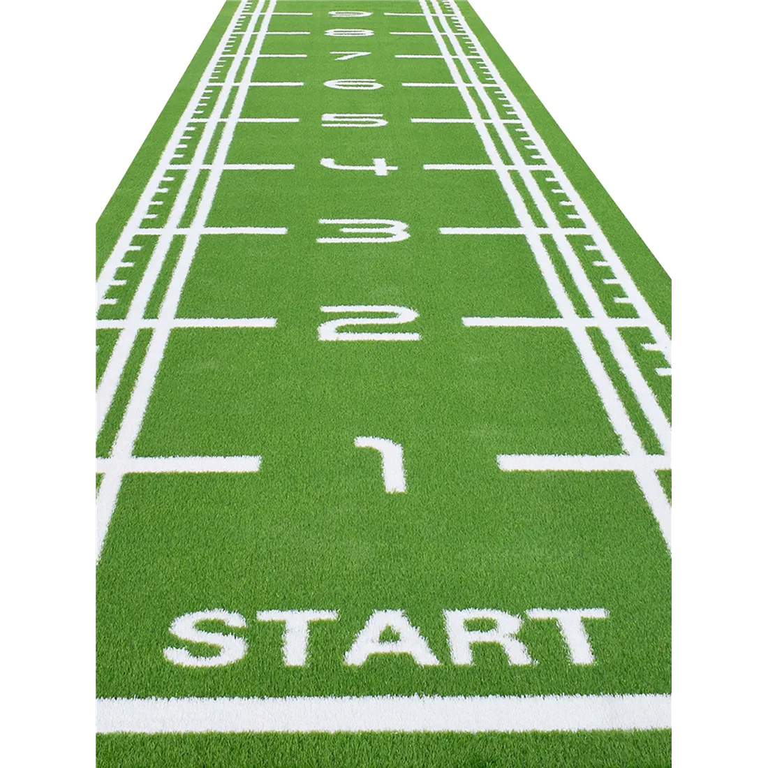 JARDIN202 - Pista de Sprint Césped Artificial 2x10m | 25mm | Marcada con Metros y START | Gimnasios y Fitness