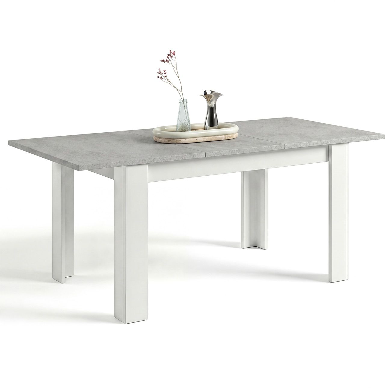 duehome - Mesa de comedor extensible 123-173x75 cm Sira