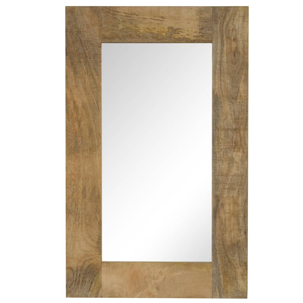 vidaXL Espejo de madera maciza de mango 50x80 cm
