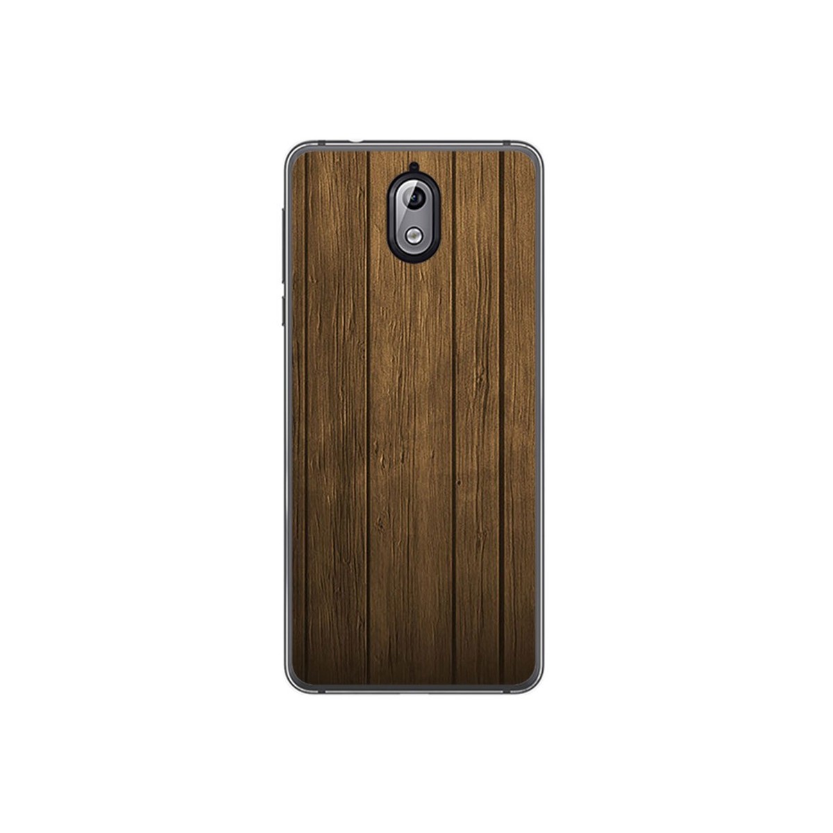 Tumundosmartphone Funda Gel Tpu para Nokia 3.1 (2018) Diseño Madera Dibujos