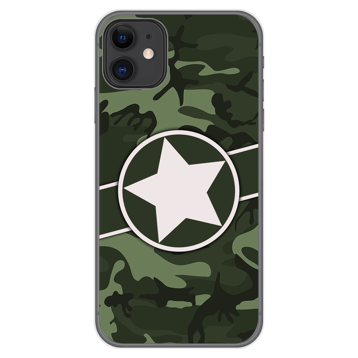 Tumundosmartphone Funda Gel Tpu para Iphone 11 (6.1) diseño Camuflaje 01 Dibujos