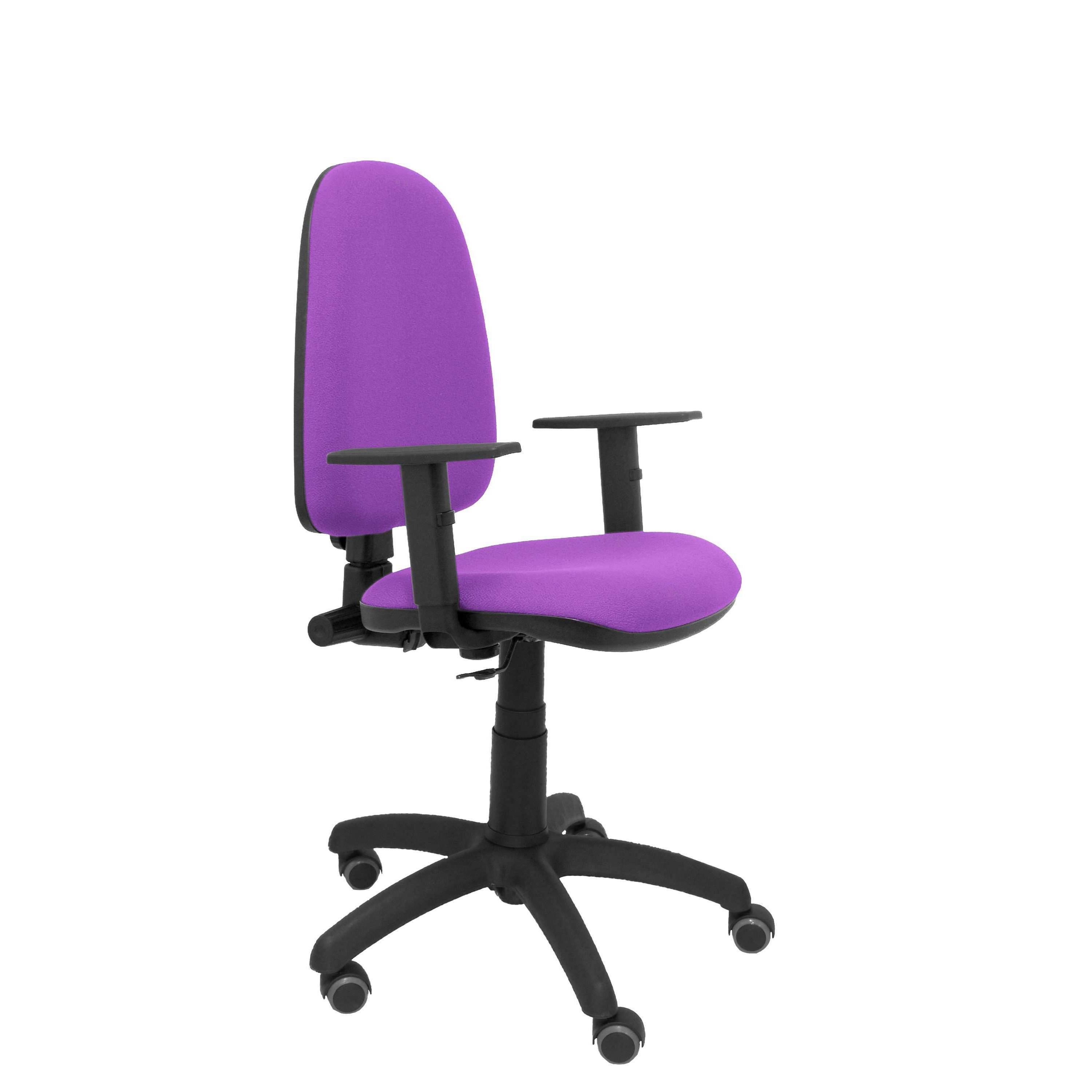 Piqueras Y Crespo Silla Ayna Bali Lila Ergonómica con Brazos Regulables y Ruedas de Parqué