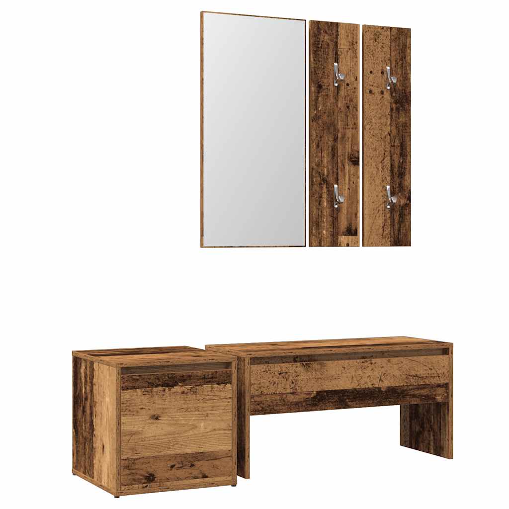 vidaXL Conjunto de muebles de recibidor con cajón 3 pcs