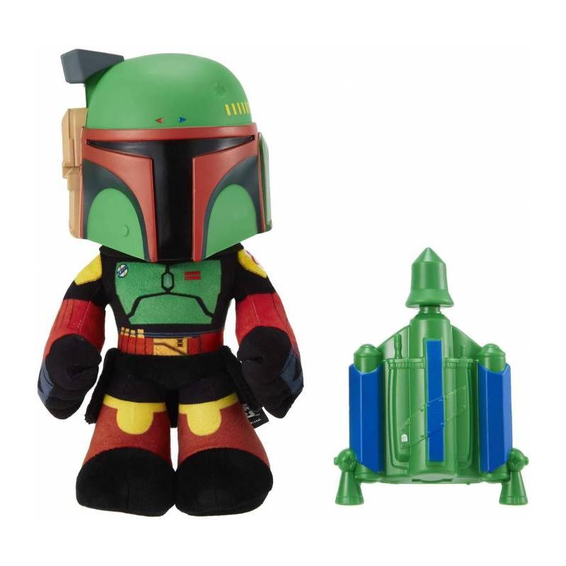 STAR WARS PELUCHE BOBBA FETT CON LANZADOR QUE REPITE TU VOZ DE MATTEL