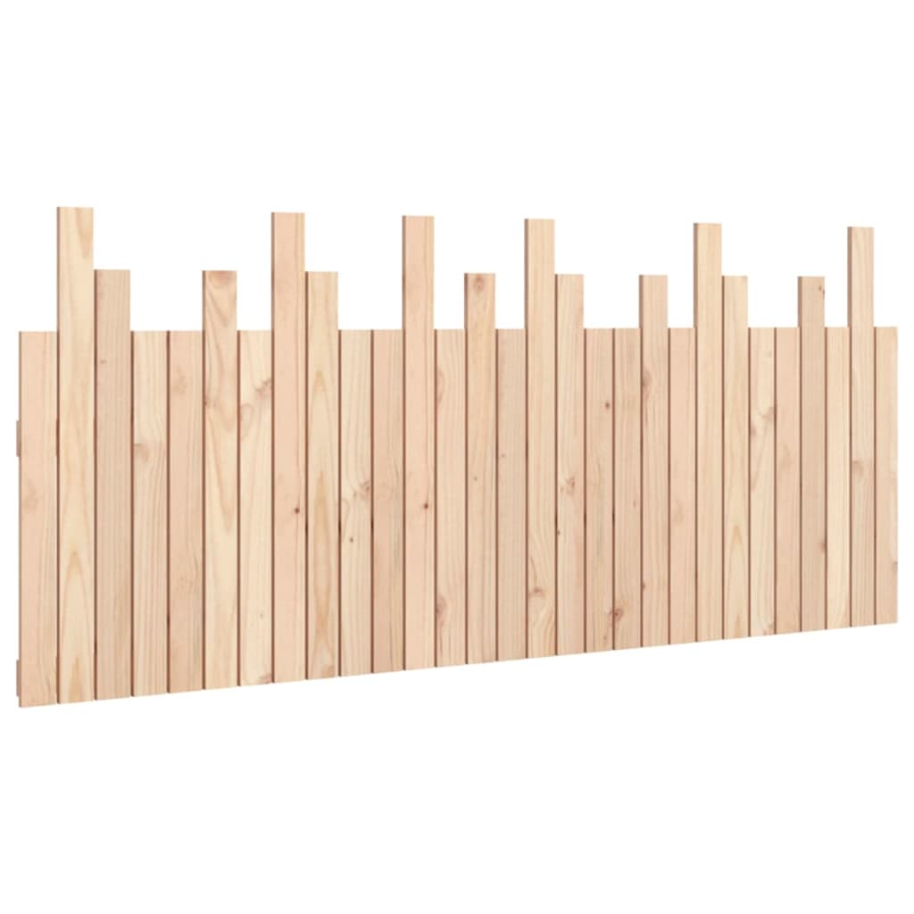 vidaXL Cabecero de cama de pared madera maciza de pino 185x3x80 cm