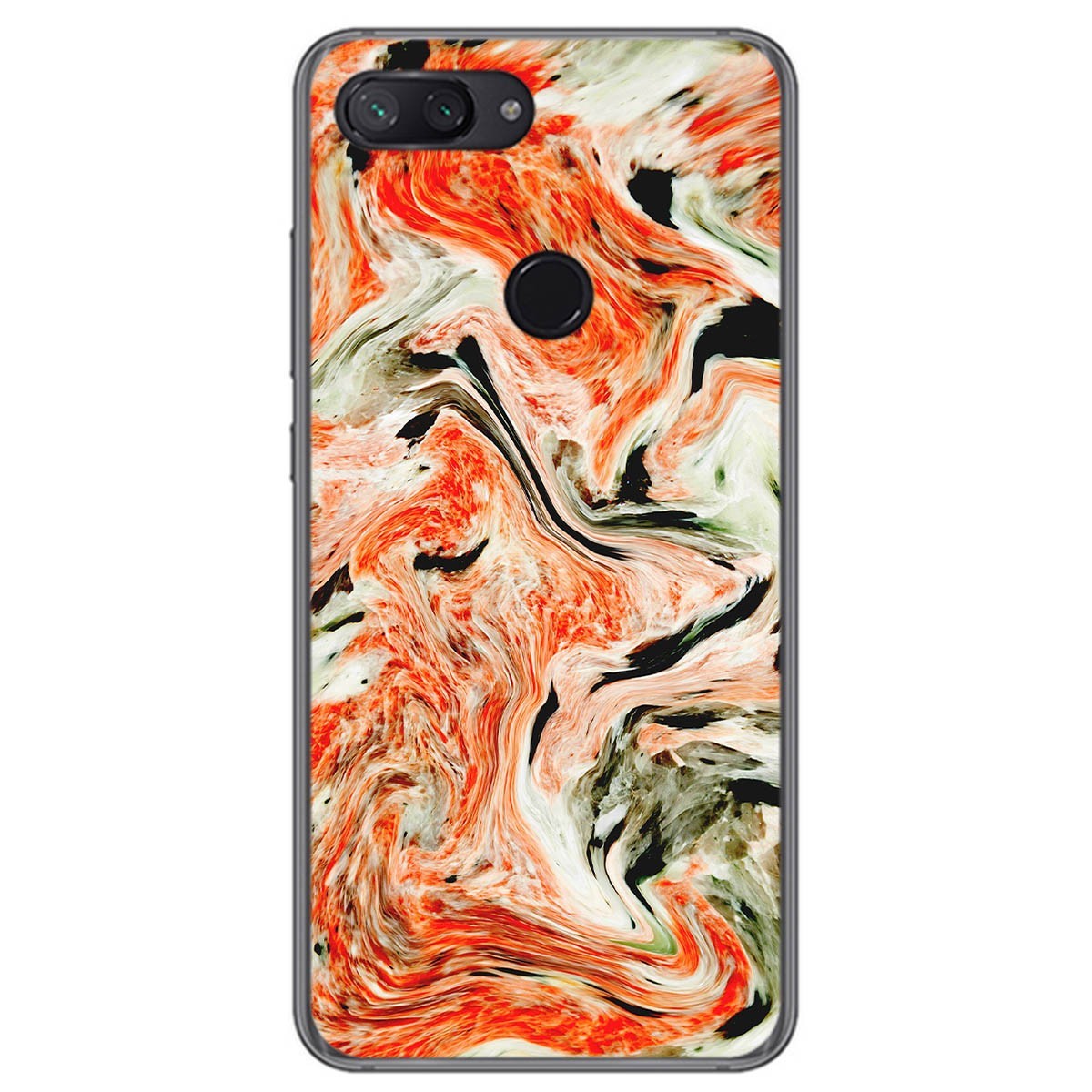 Tumundosmartphone Funda Gel Tpu para Xiaomi Mi 8 Lite diseño Mármol 12 Dibujos