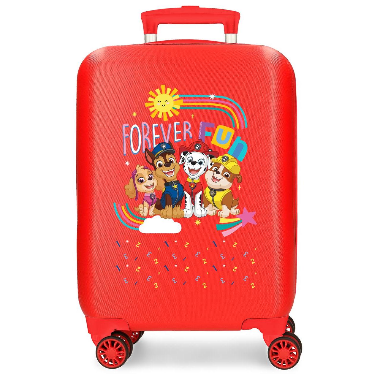 Patrulla Canina Maleta De Cabina ABS Rígida Forever Fun Rojo