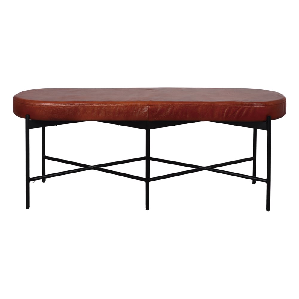 Banco Tapizado En Piel Dumby - Misterwils Furniture For Free Souls 123x47x39